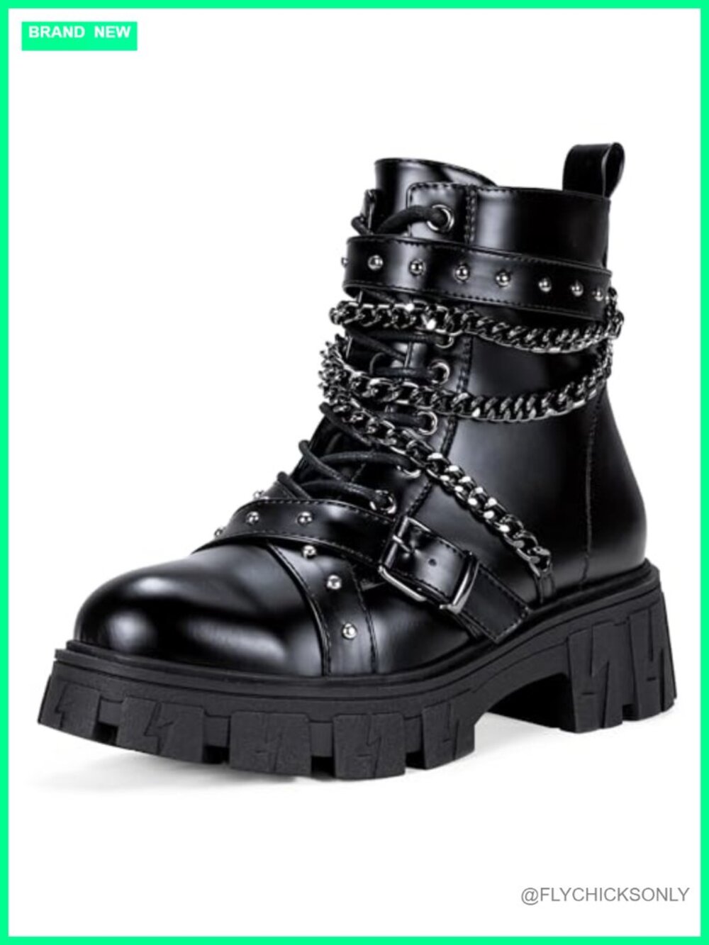 Women's Chelsea Combat Boots Chunky Platform Ankle Boots